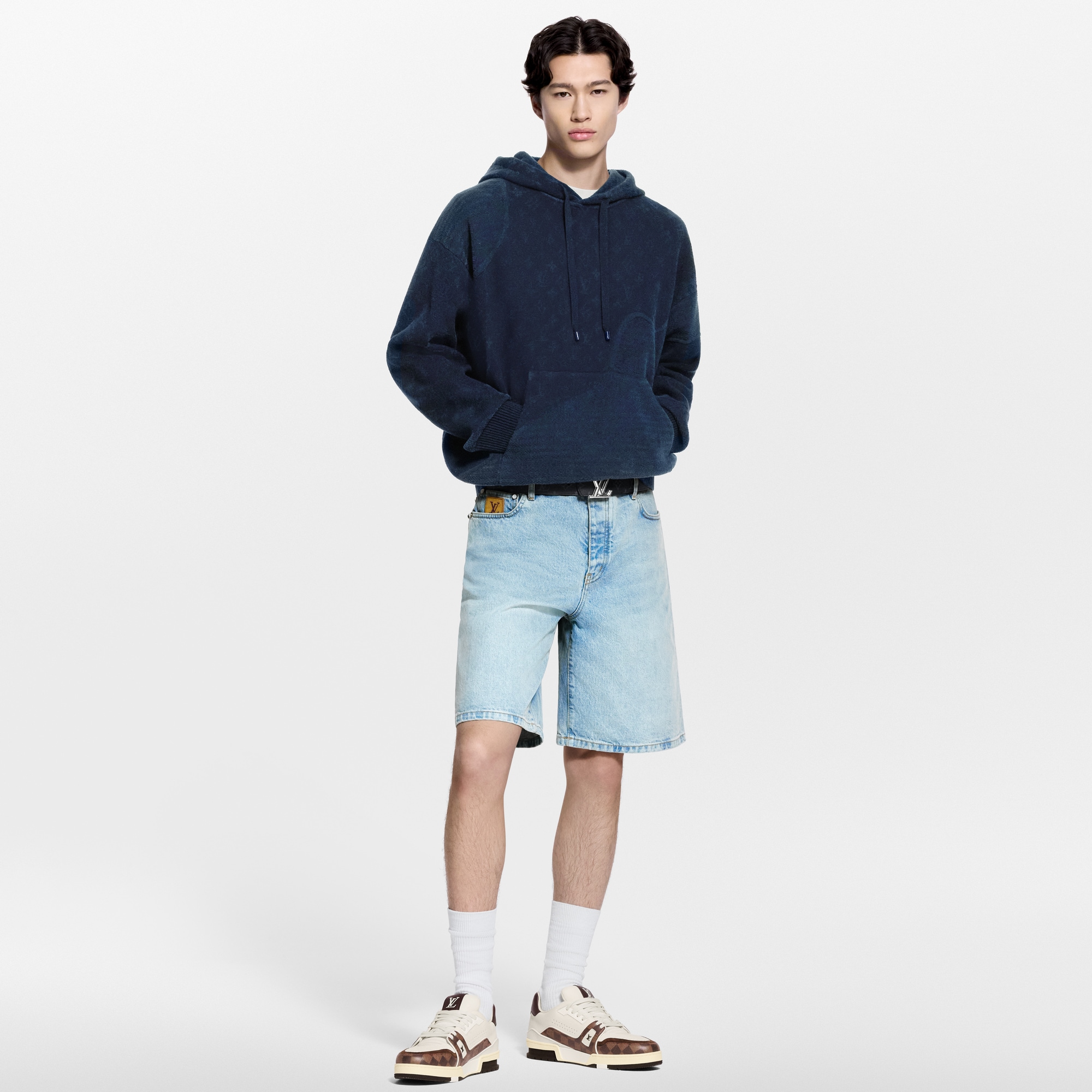 Sweat à capuche à motif jacquard  Homme Prêt-à-porter Tout le prêt-à-porter | LOUIS VUITTON (Zoom produit)