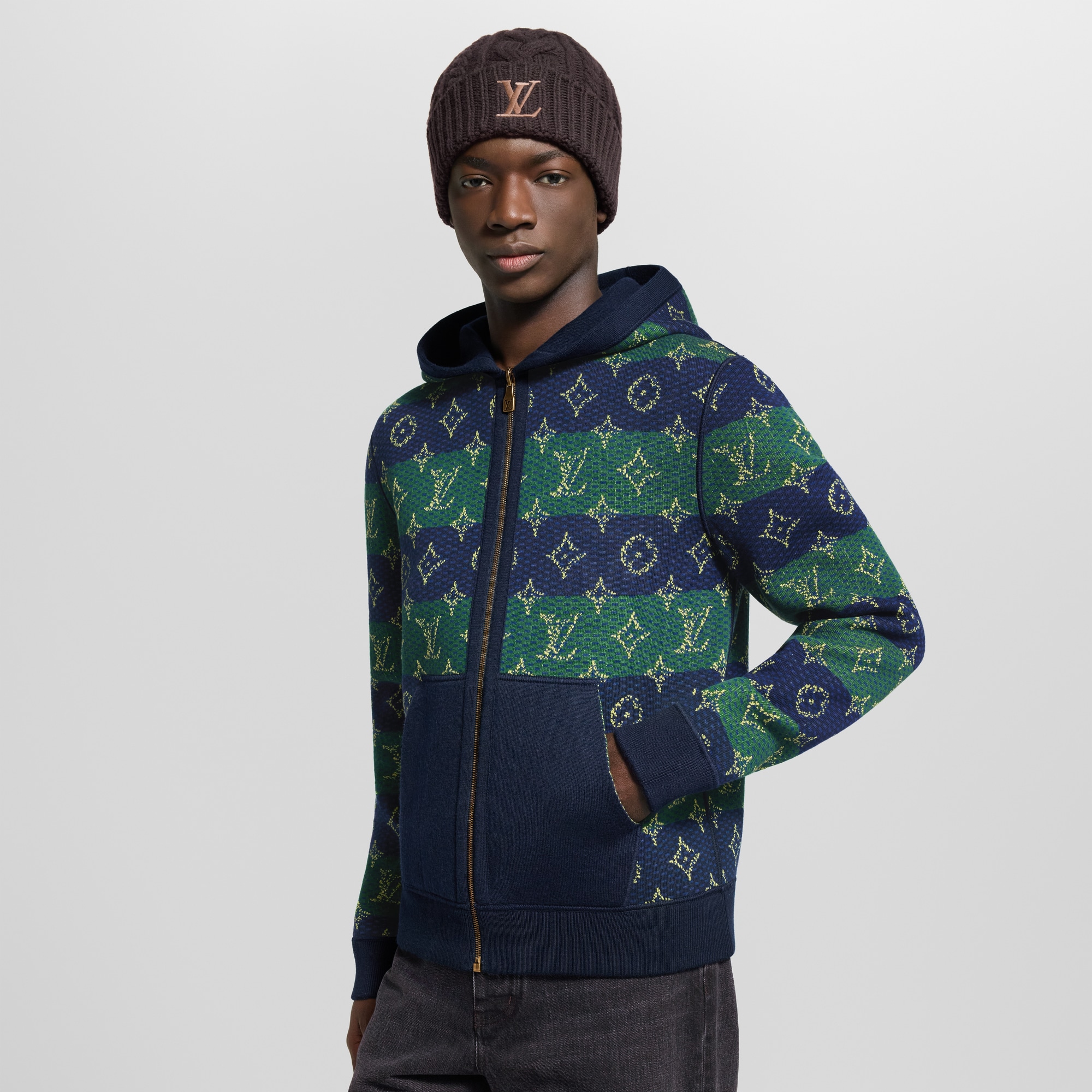 Sweat à capuche double-face Monogram réversible  Homme Prêt-à-porter Tout le prêt-à-porter | LOUIS VUITTON (Zoom produit)