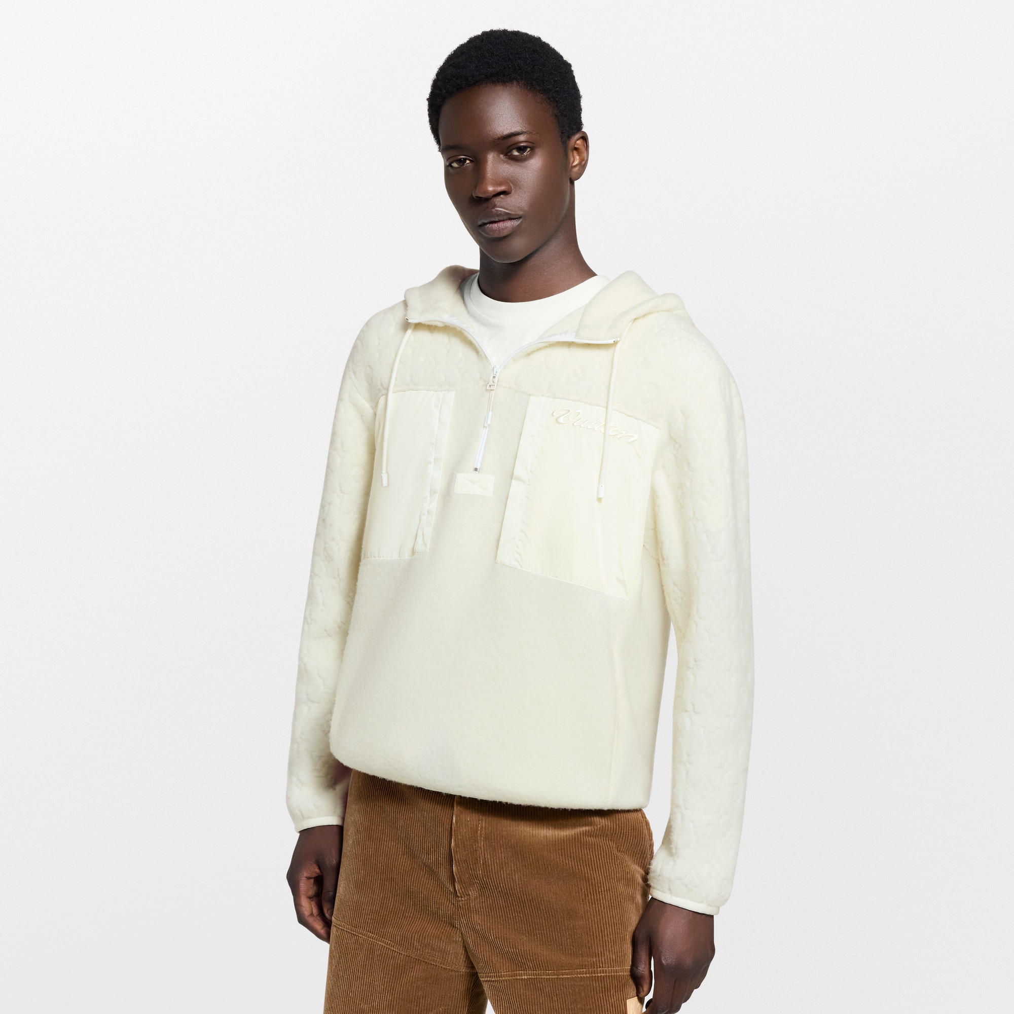 Sweat à capuche emblématique en laine technique  Nouveautés Homme LV Ski | LOUIS VUITTON (Zoom produit)