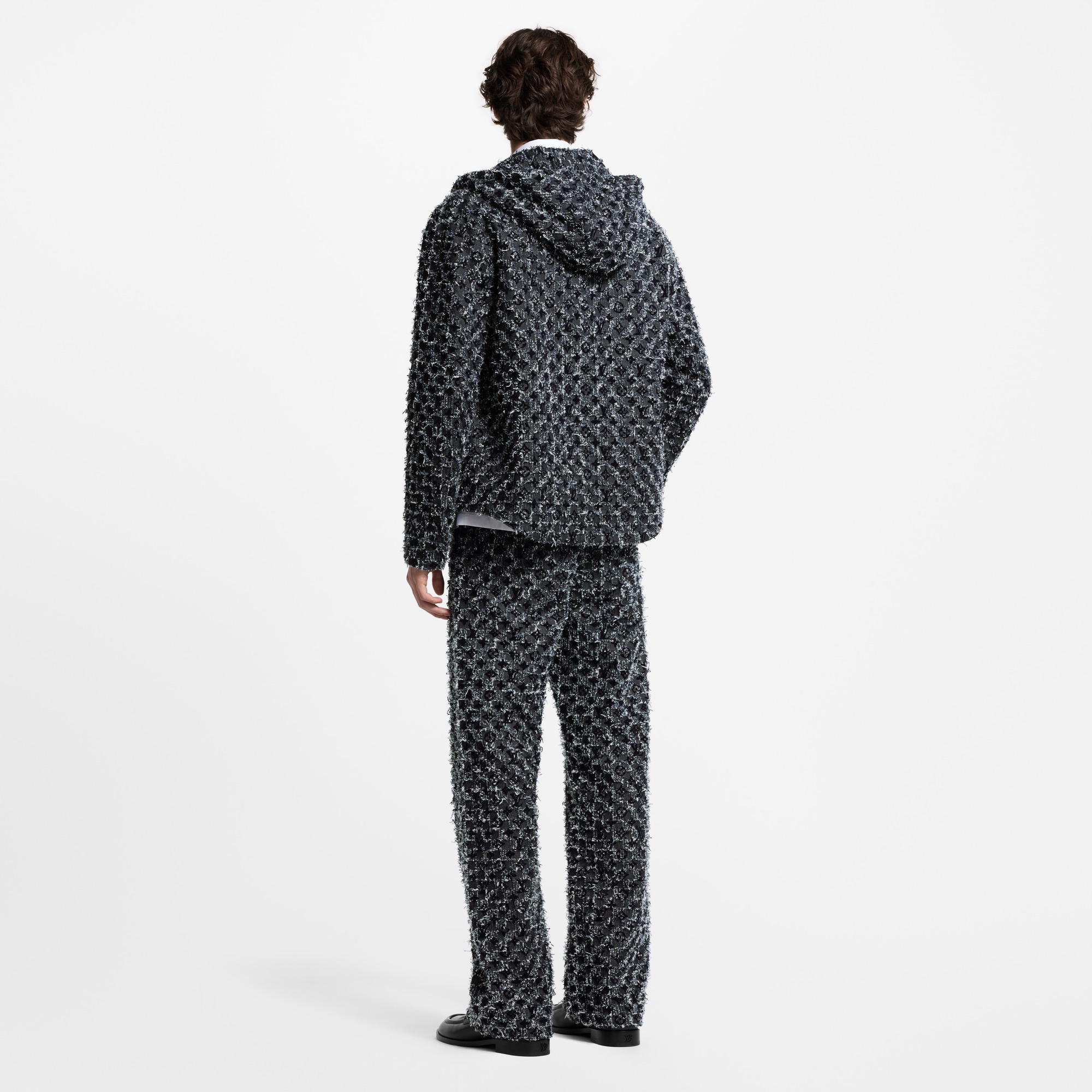 Sweat à capuche Monogram floqué en denim  Homme Prêt-à-porter Tout le prêt-à-porter | LOUIS VUITTON (Zoom produit)