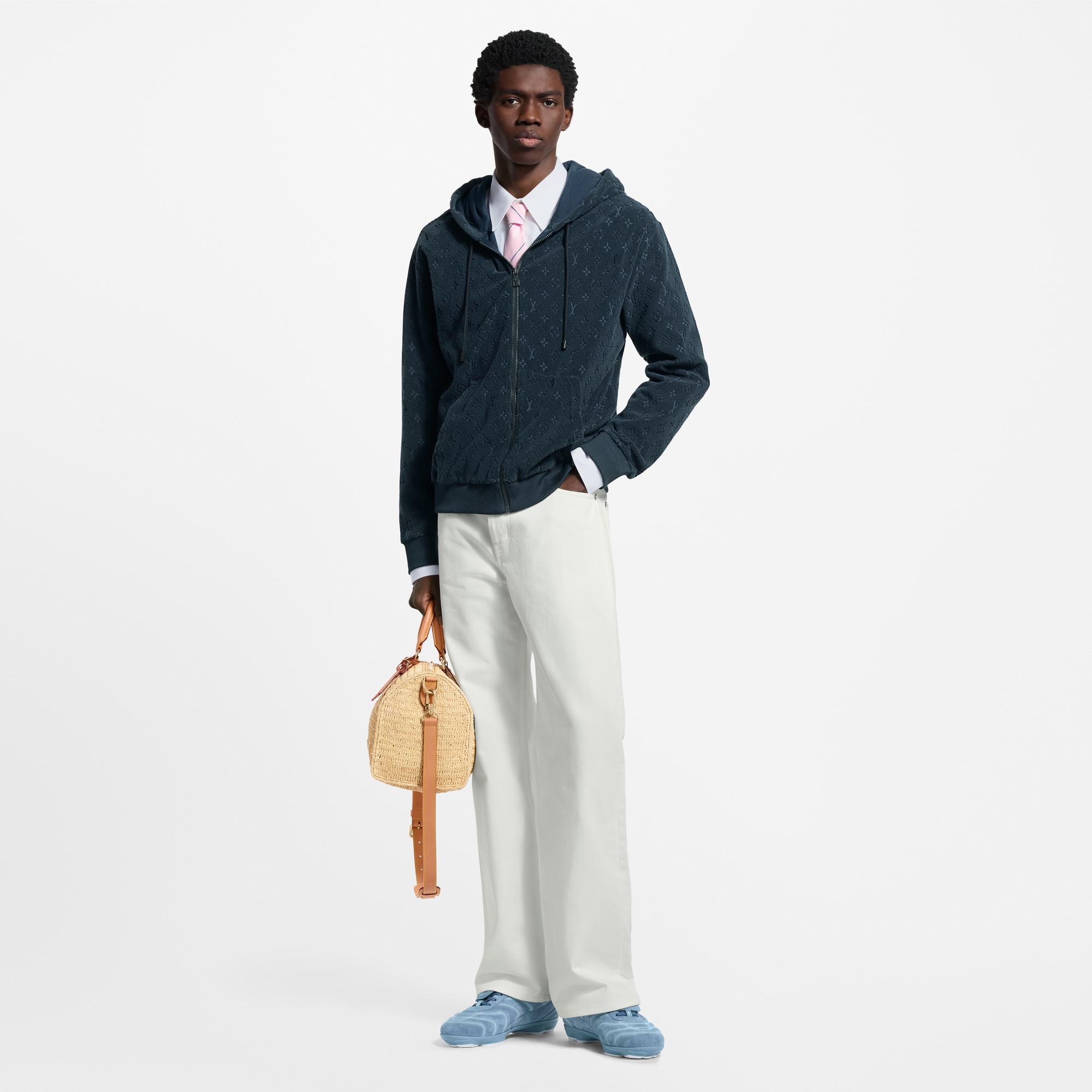 Sweat à capuche Monogram zippé en French Terry  Homme Prêt-à-porter Tout le prêt-à-porter | LOUIS VUITTON (Zoom produit)