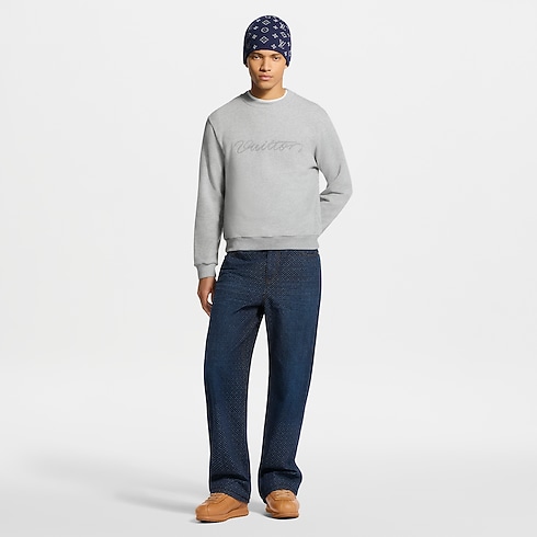 Sweat à signature réfléchissante Homme Prêt-à-porter Maille et sweatshirts | LOUIS VUITTON (Zoom produit)
