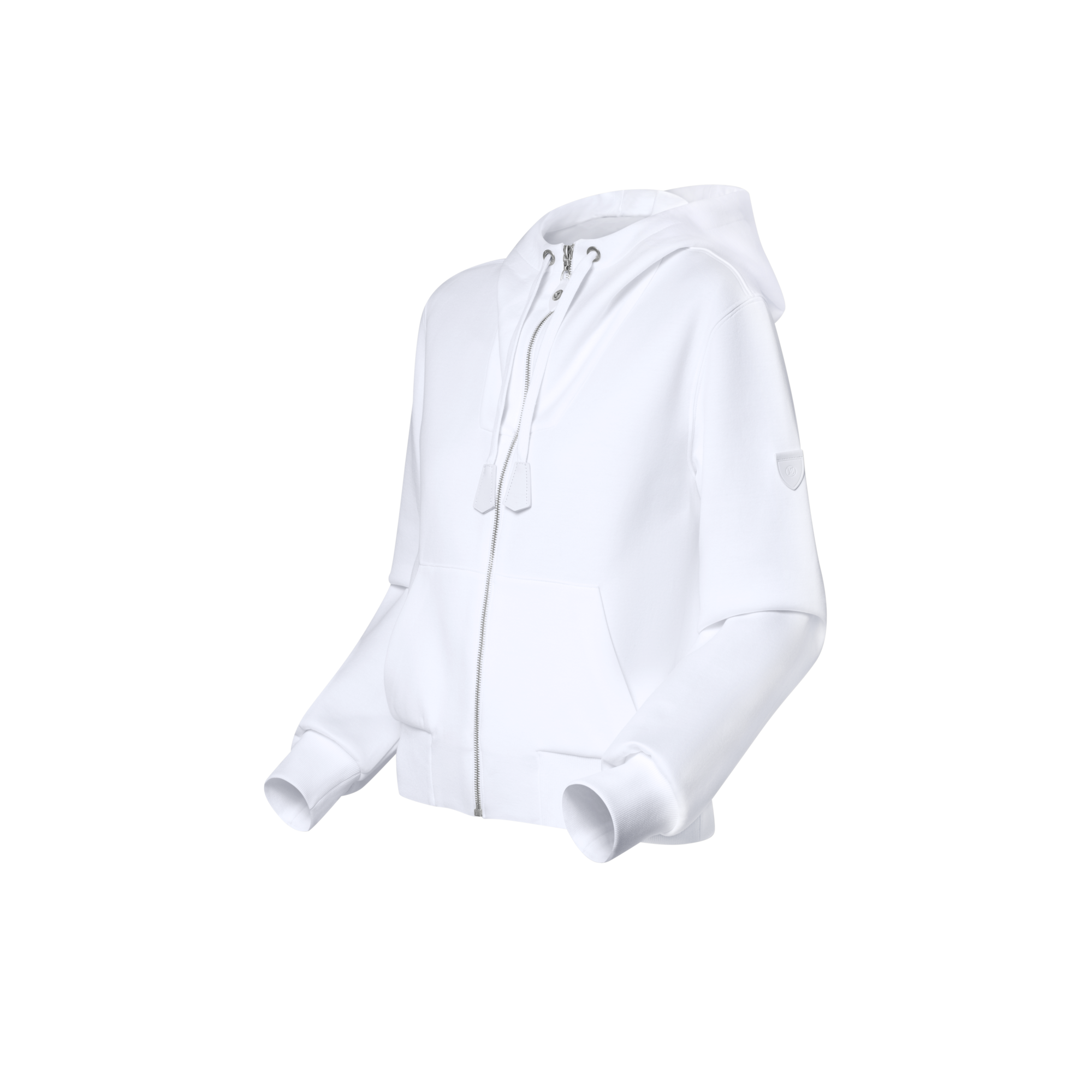 Sweatshirt à capuche et détails en cuir  Femme Prêt-à-porter Hauts | LOUIS VUITTON (Zoom produit)