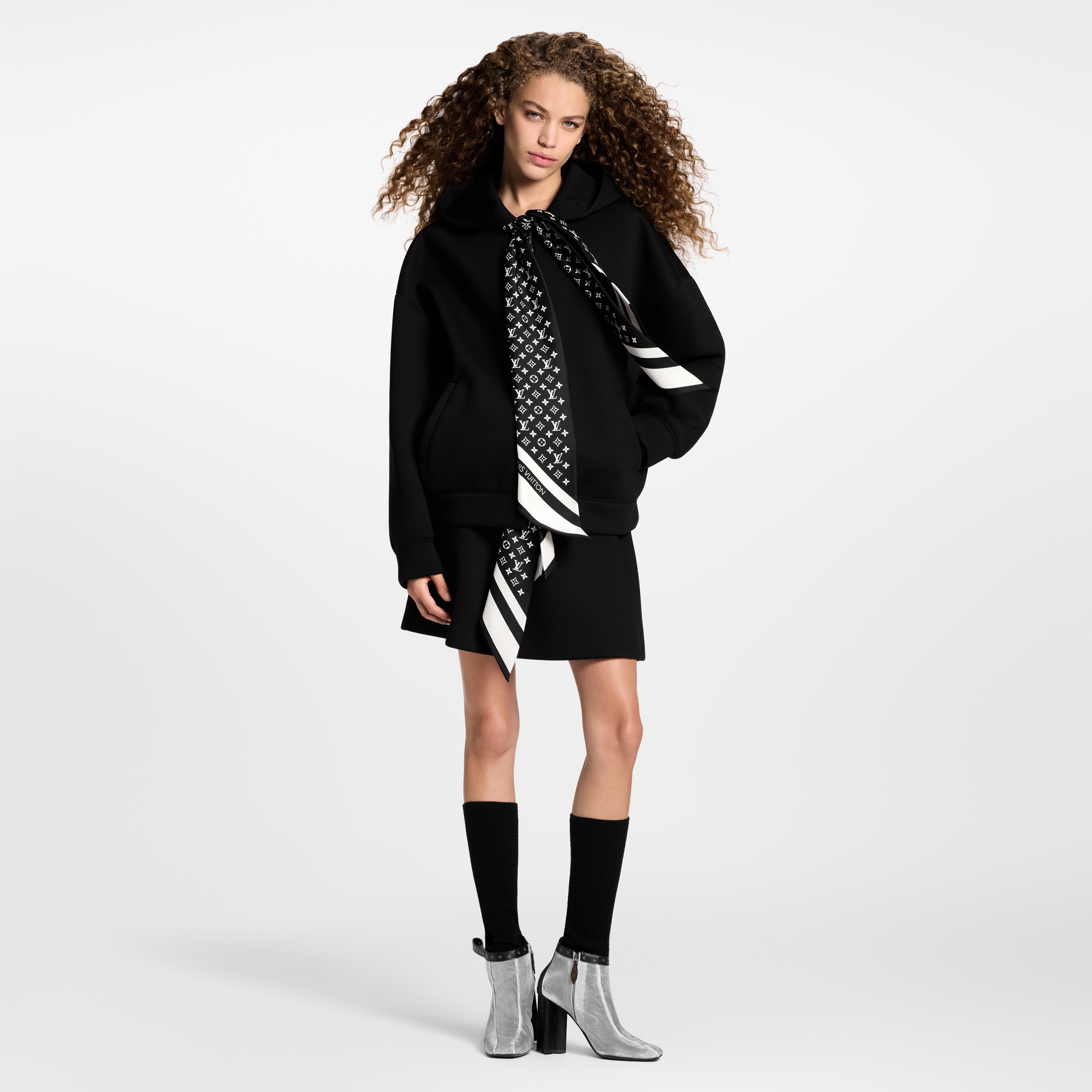 Sweatshirt à fermeture à glissière et motif foulard Monogram  Femme Prêt-à-porter Hauts | LOUIS VUITTON (Zoom produit)