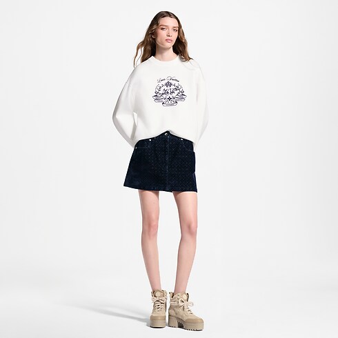 Sweatshirt à signature floquée Femme Prêt-à-porter T-shirts et sweats | LOUIS VUITTON (Zoom produit)