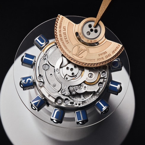 Tambour Spin Time Air, Automatique, 42,5 mm, or blanc Montres Toutes les montres } | LOUIS VUITTON