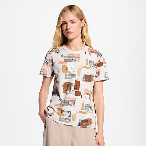 Tee-shirt à imprimé malle Femme Prêt-à-porter T-shirts et sweats | LOUIS VUITTON (Zoom produit)