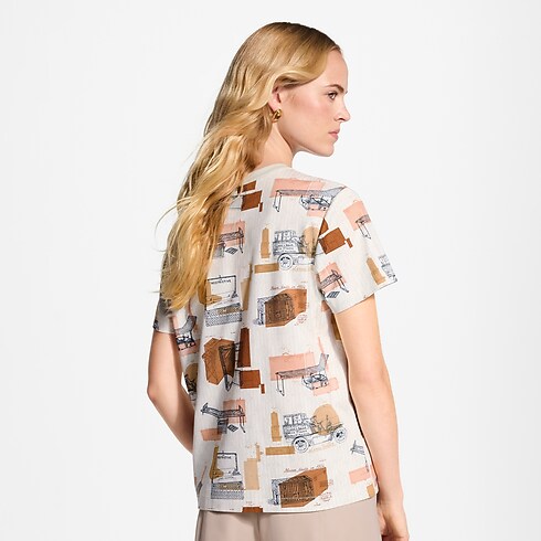 Tee-shirt à imprimé malle Femme Prêt-à-porter T-shirts et sweats | LOUIS VUITTON (Zoom produit)