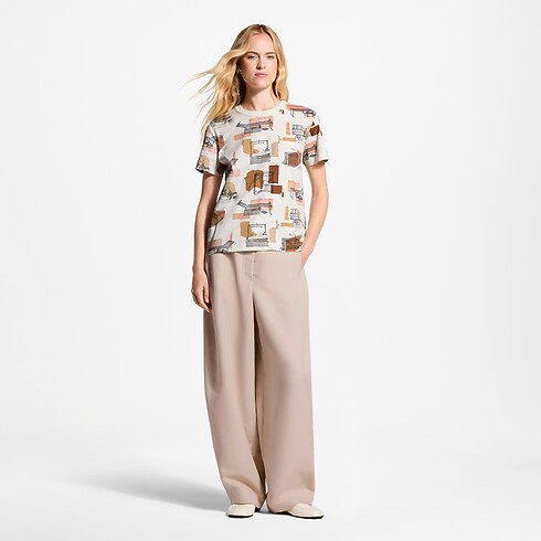 Tee-shirt à imprimé malle Femme Prêt-à-porter T-shirts et sweats | LOUIS VUITTON (Zoom produit)