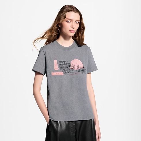 Tee-shirt à imprimé voiture Femme Prêt-à-porter T-shirts et sweats | LOUIS VUITTON (Zoom produit)