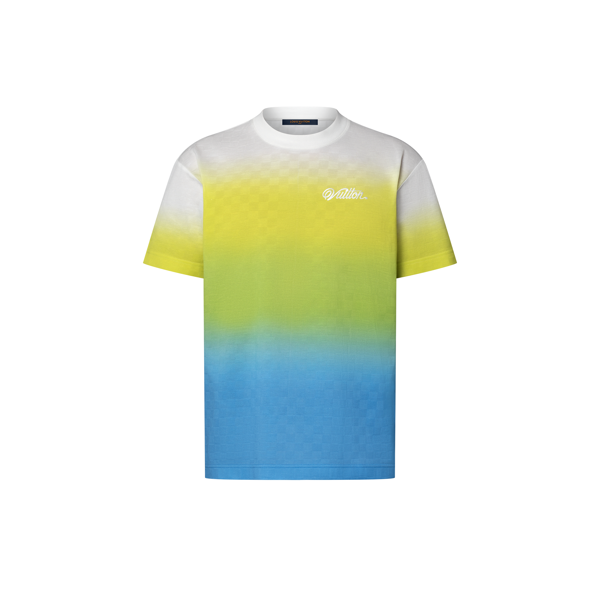 Tee-shirt à jacquard Damier Gradient en coton  Homme Prêt-à-porter T-shirts et polos | LOUIS VUITTON (Zoom produit)