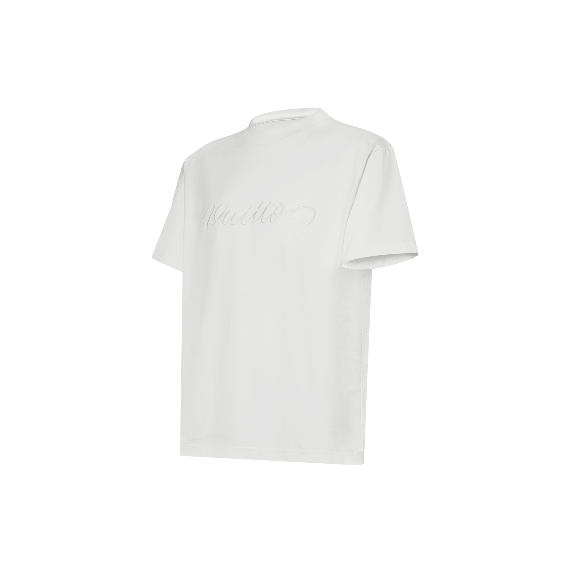Tee-shirt à manches courtes avec signature ornementée  Homme Prêt-à-porter T-shirts et polos | LOUIS VUITTON (Zoom produit)
