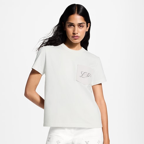 Tee-shirt à poche emblématique Femme Prêt-à-porter T-shirts et sweats | LOUIS VUITTON (Zoom produit)