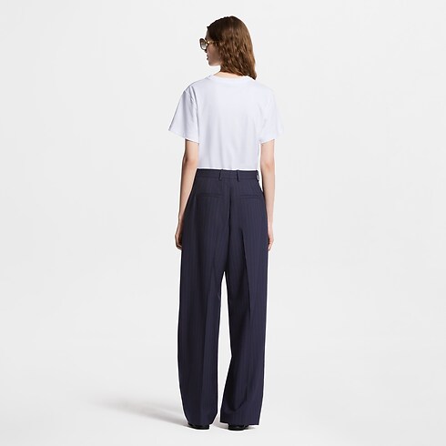 Tee-shirt à signature brodée Femme Prêt-à-porter Hauts | LOUIS VUITTON (Zoom produit)