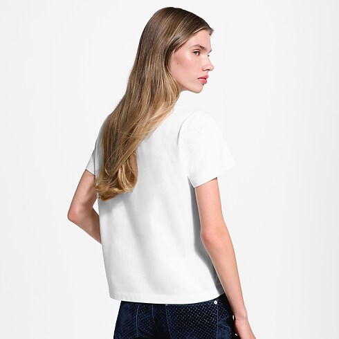 Tee-shirt à signature floquée Femme Prêt-à-porter T-shirts et sweats | LOUIS VUITTON (Zoom produit)