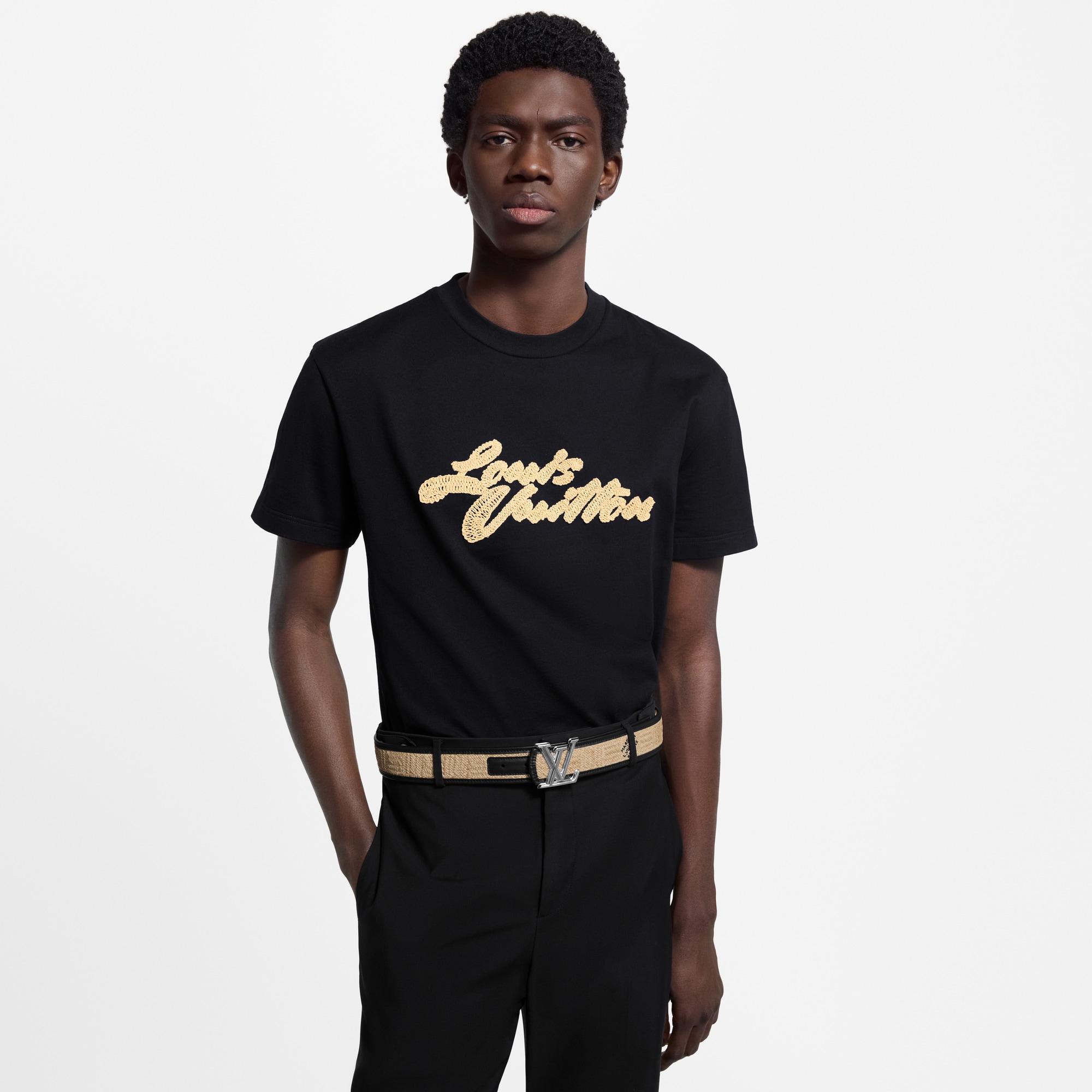 Tee-shirt à signatures brodées  Homme Prêt-à-porter T-shirts et polos | LOUIS VUITTON (Zoom produit)