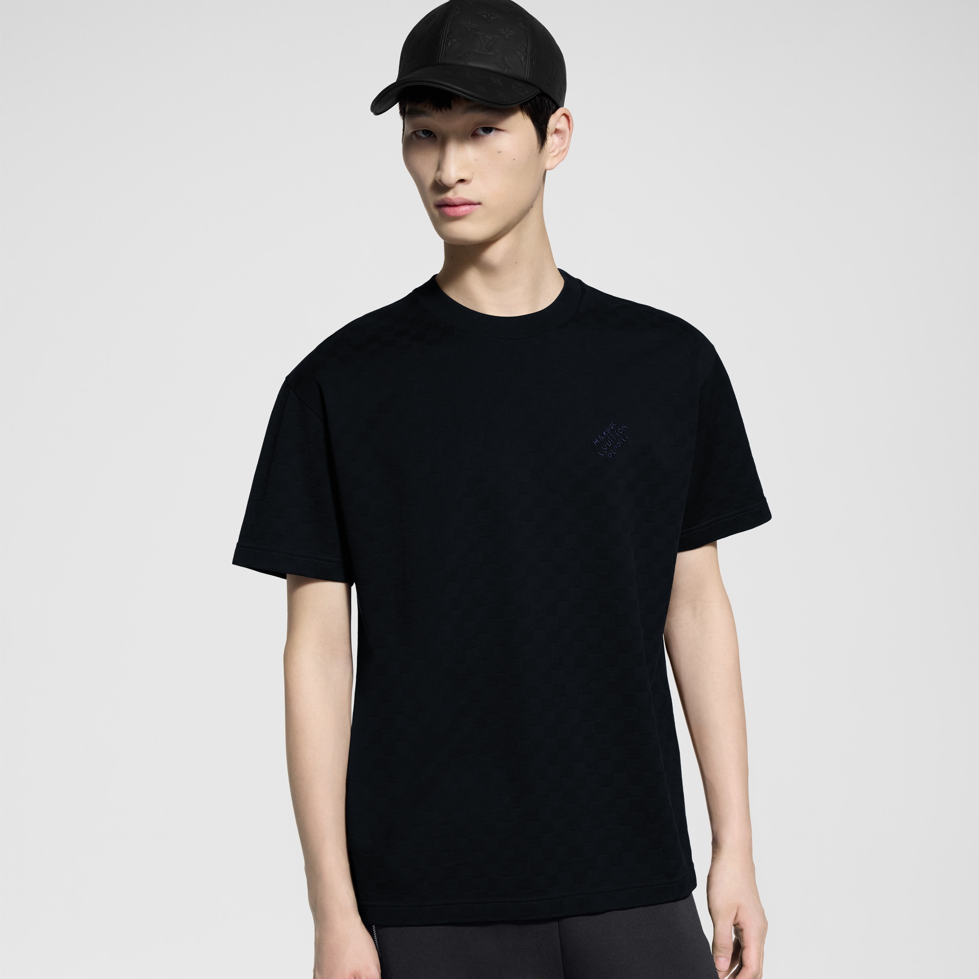 Tee-shirt Damier en piqué de coton  Homme Prêt-à-porter T-shirts et polos | LOUIS VUITTON (Zoom produit)