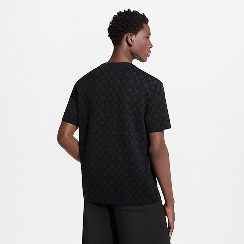 Tee-shirt en maille jacquard Monogram Homme Prêt-à-porter Tout le prêt-à-porter | LOUIS VUITTON (Zoom produit)