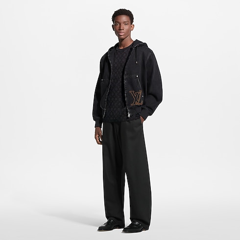 Tee-shirt en maille jacquard Monogram Homme Prêt-à-porter Tout le prêt-à-porter | LOUIS VUITTON (Zoom produit)
