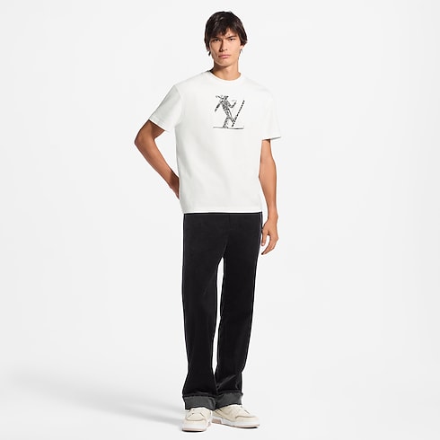 Tee-shirt manches courtes à signature imprimée Homme Prêt-à-porter Tout le prêt-à-porter | LOUIS VUITTON (Zoom produit)