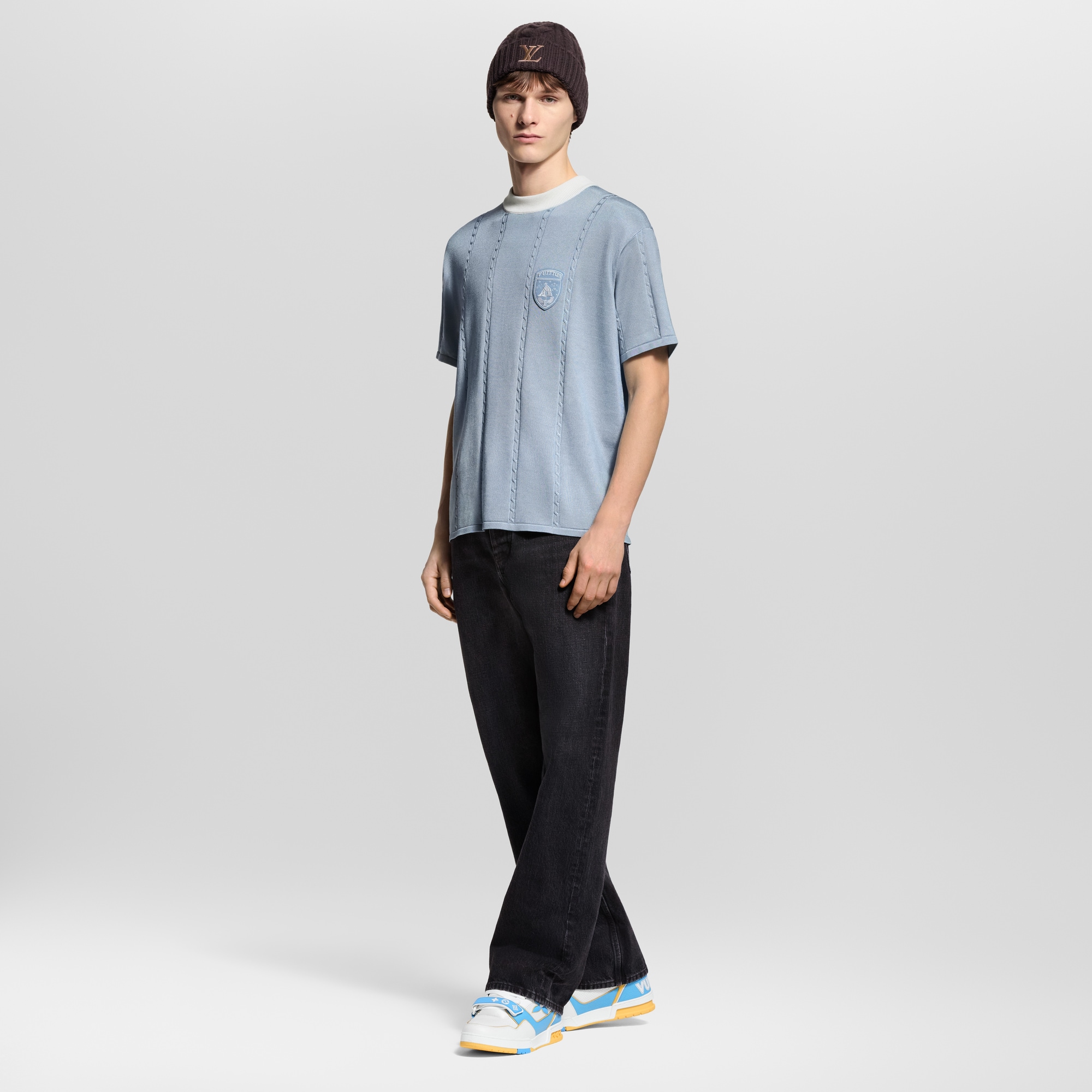 Tee-shirt manches courtes en coton et soie  Homme Prêt-à-porter Tout le prêt-à-porter | LOUIS VUITTON (Zoom produit)