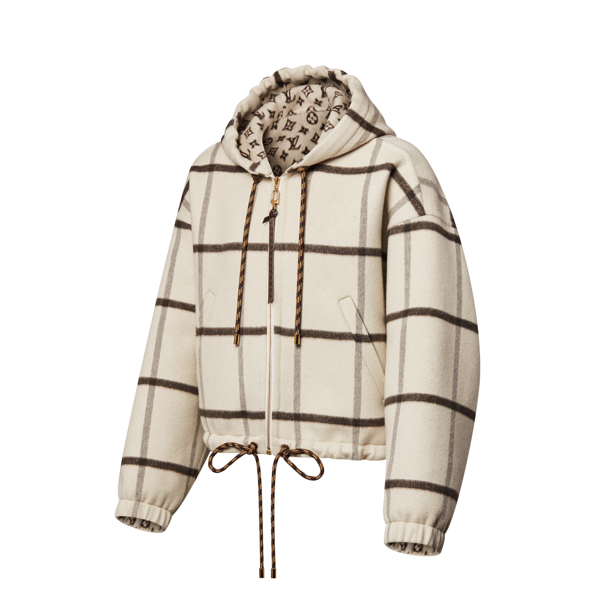 Veste à capuche motif à carreaux  Femme Prêt-à-porter Manteaux et vestes | LOUIS VUITTON (Zoom produit)