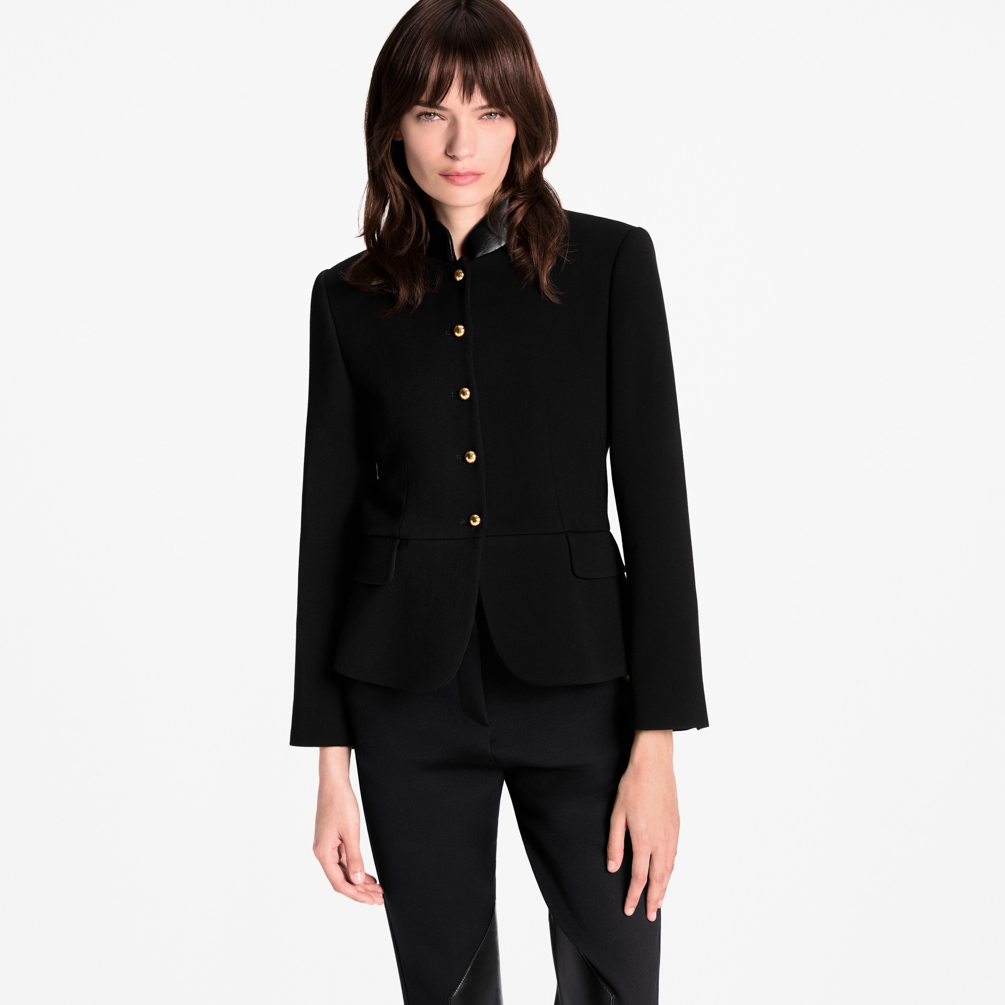 Veste cintrée à détails en cuir  Femme Prêt-à-porter Manteaux et vestes | LOUIS VUITTON (Zoom produit)