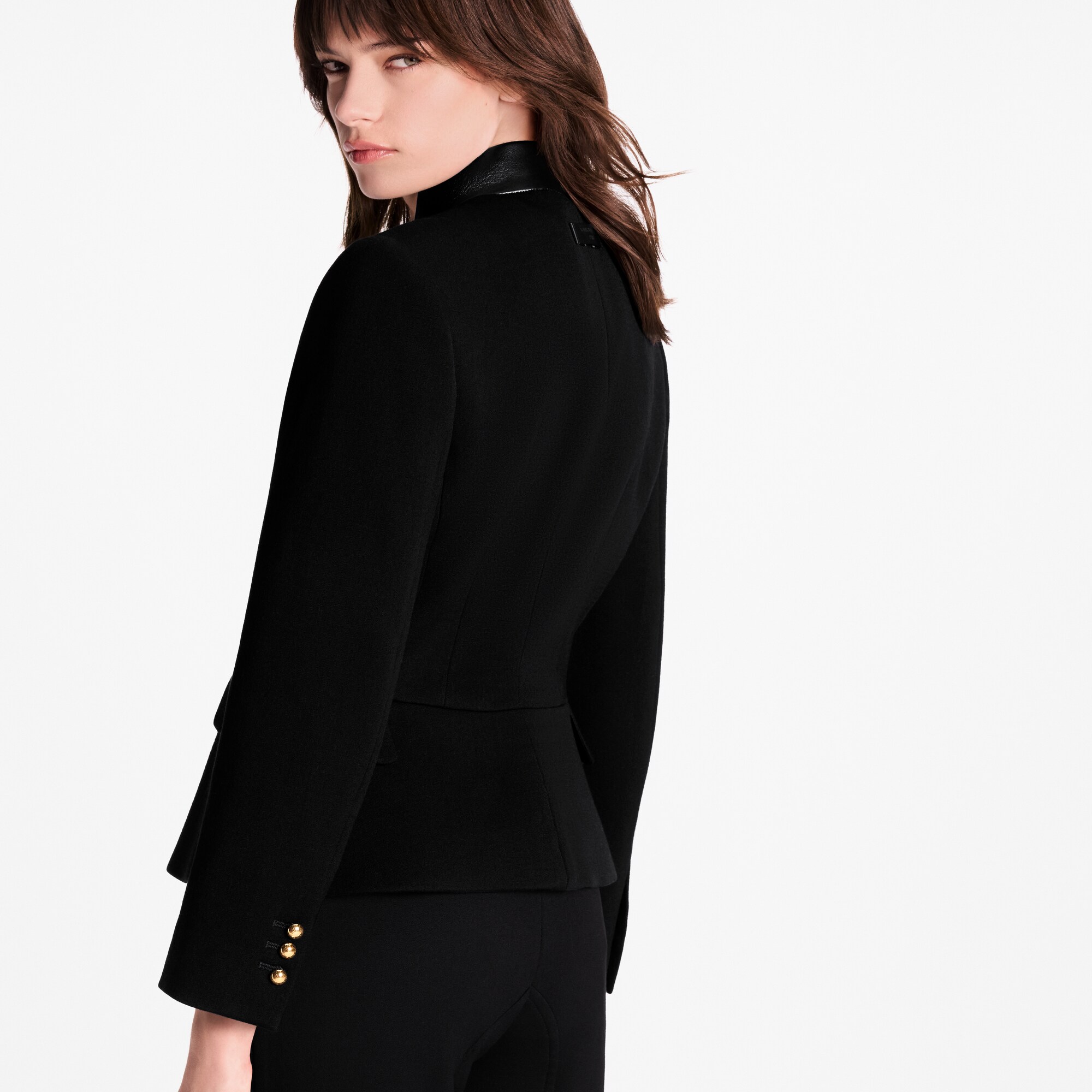 Veste cintrée à détails en cuir  Femme Prêt-à-porter Manteaux et vestes | LOUIS VUITTON (Zoom produit)