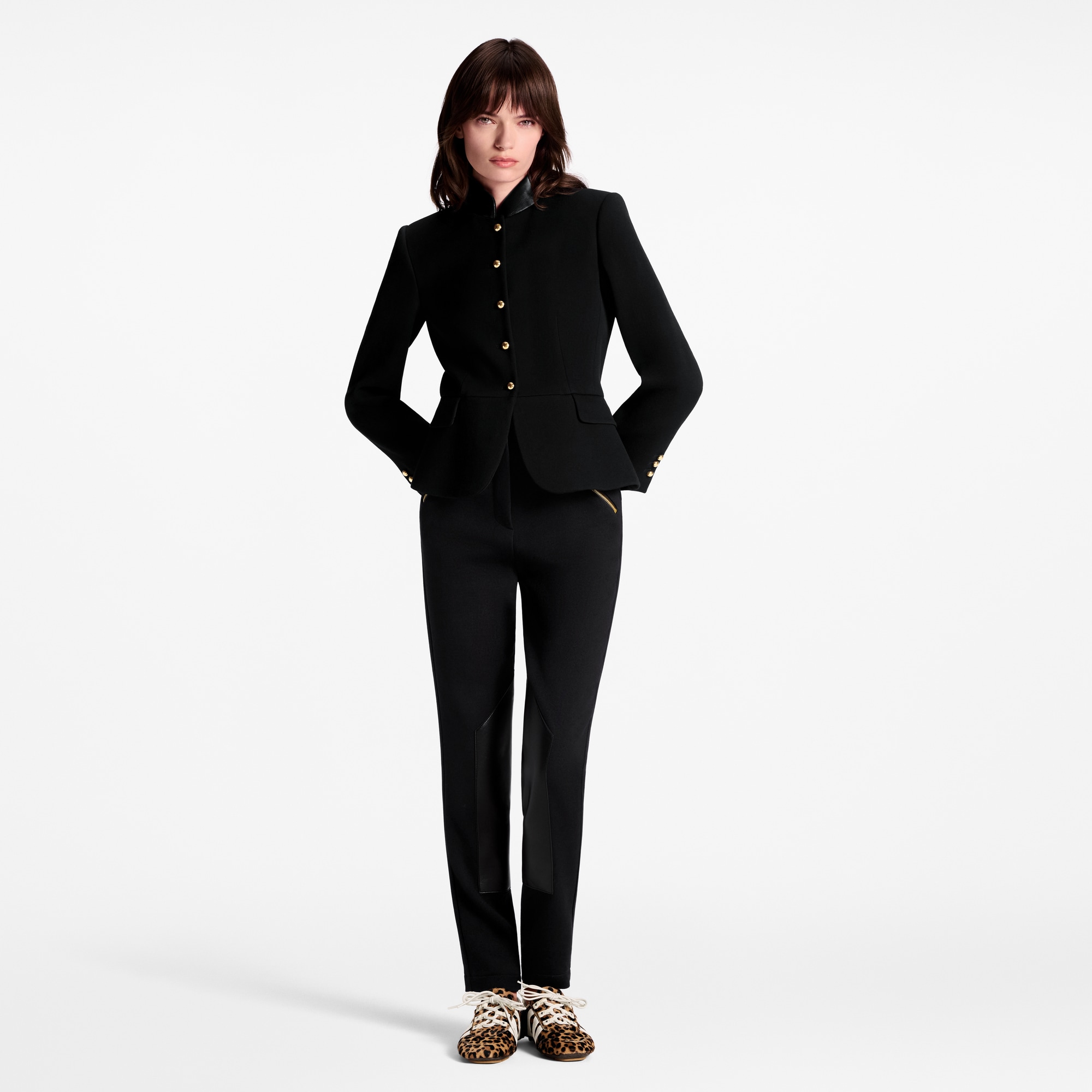 Veste cintrée à détails en cuir  Femme Prêt-à-porter Manteaux et vestes | LOUIS VUITTON (Zoom produit)