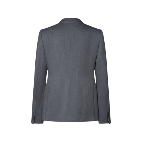 Veste croisée à revers en pointe vue arrière