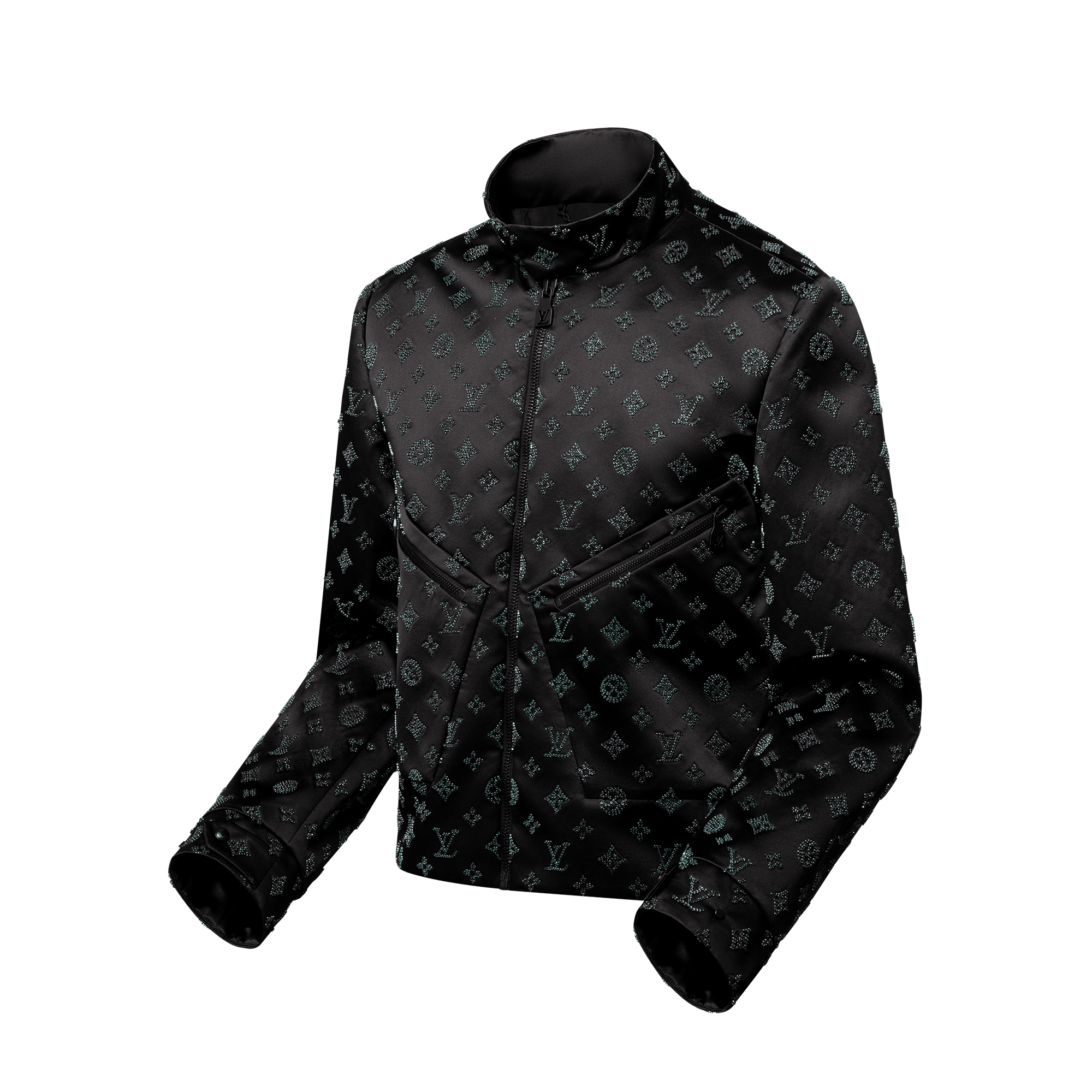 Veste de costume ornementée style aviateur en soie  Homme Prêt-à-porter Manteaux et blousons | LOUIS VUITTON (Zoom produit)