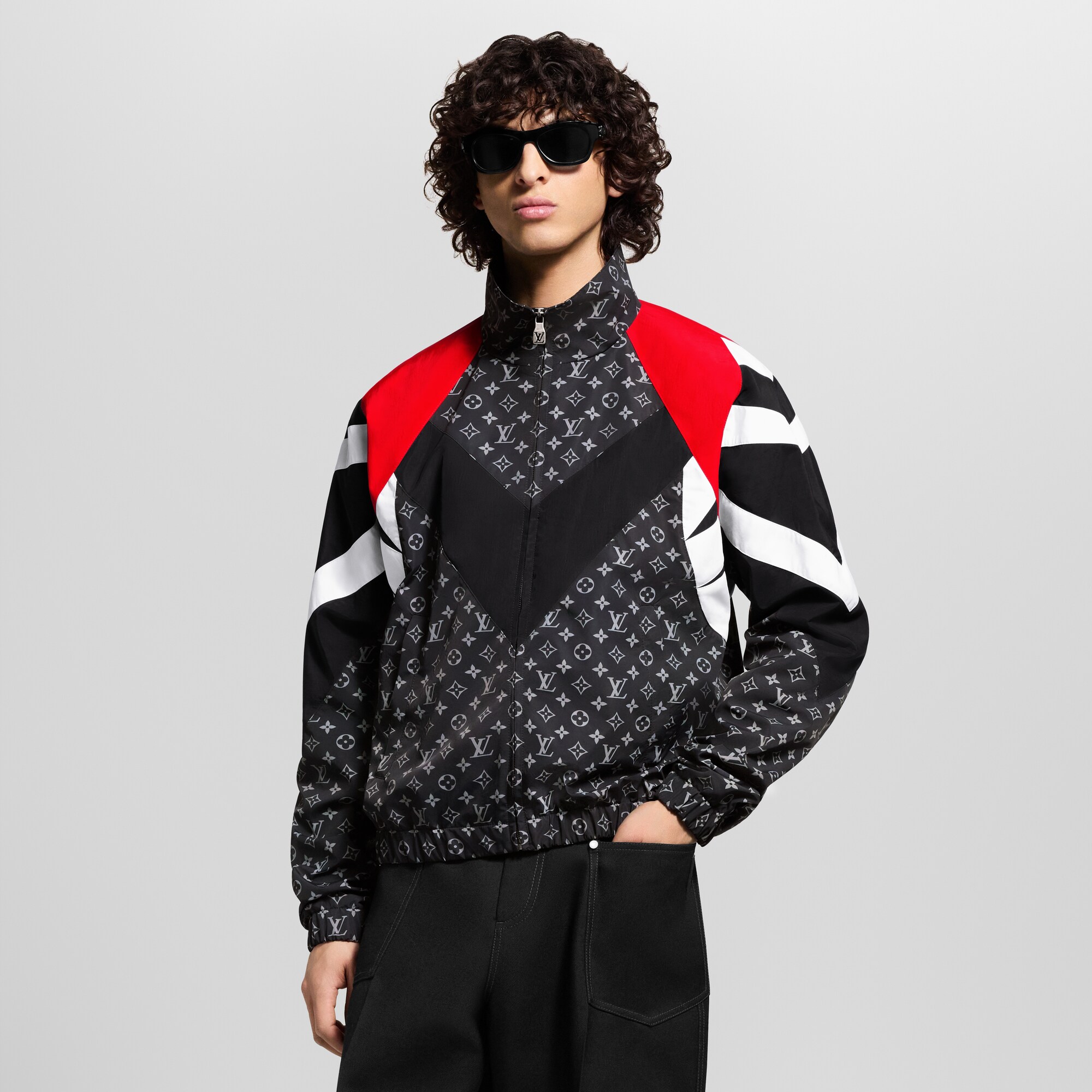 Veste de jogging imprimée Monogram en nylon  Homme Prêt-à-porter Manteaux et blousons | LOUIS VUITTON (Zoom produit)
