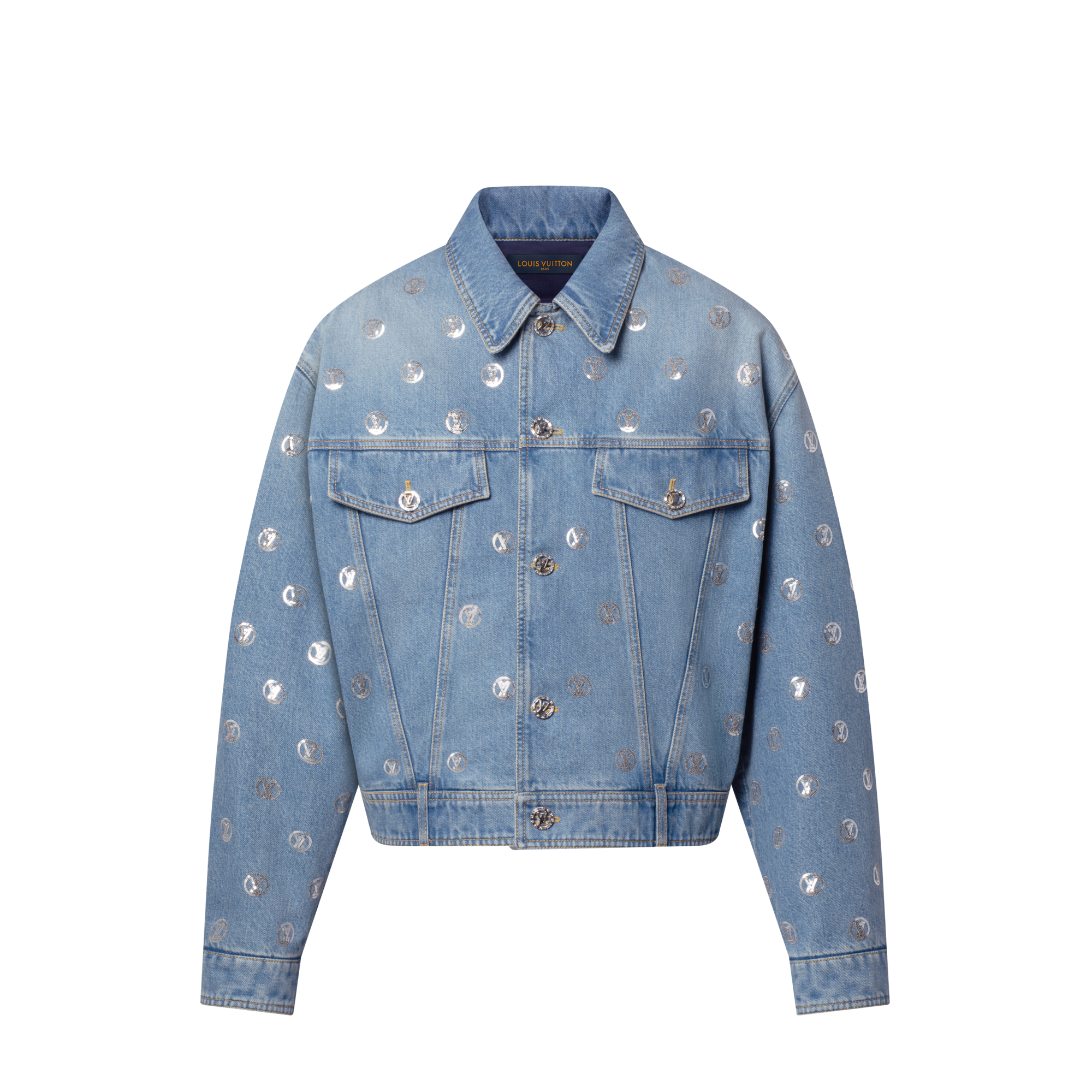Veste en denim à signatures en sequins  Femme Prêt-à-porter Manteaux et vestes | LOUIS VUITTON (Zoom produit)