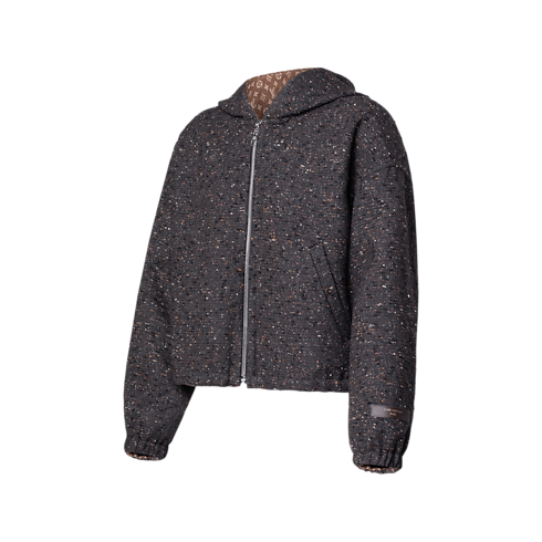 Veste en tweed bouclette à capuche Femme Prêt-à-porter Manteaux et vestes | LOUIS VUITTON (Zoom produit)