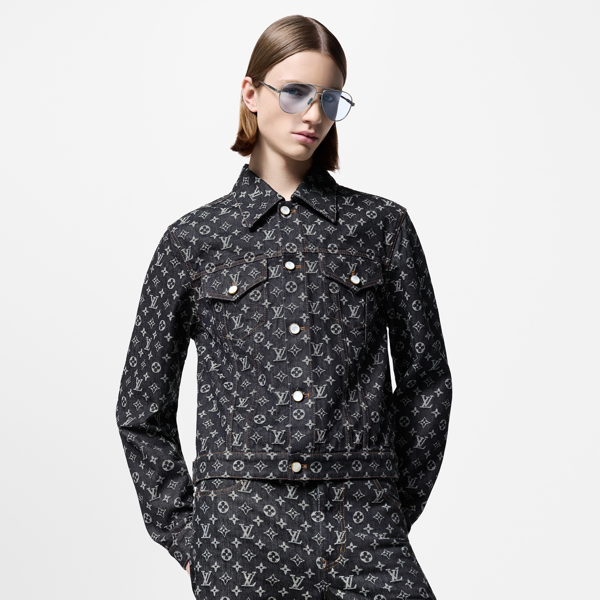 Veste Monogram Jacquard en denim  Homme Prêt-à-porter Manteaux et blousons | LOUIS VUITTON (Zoom produit)