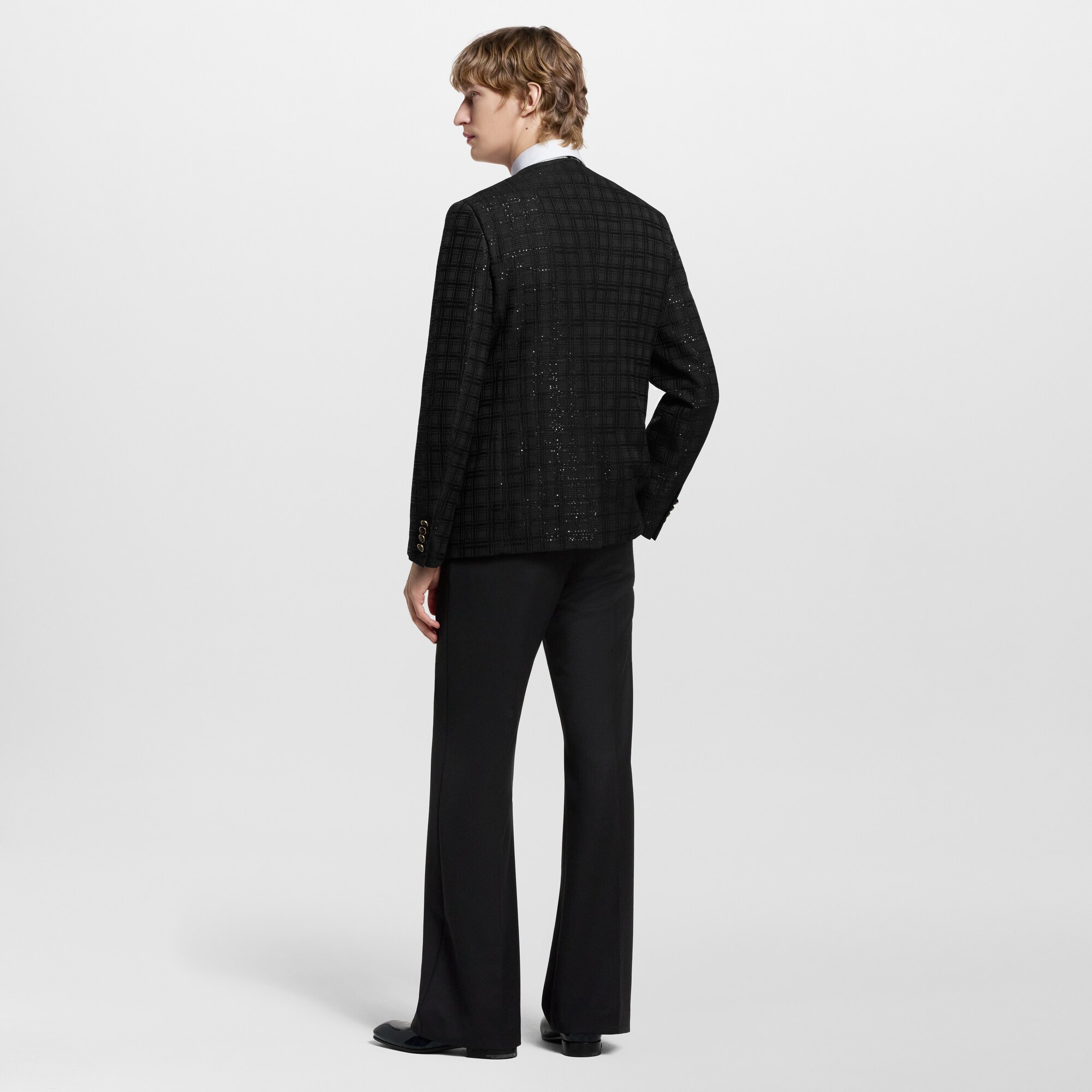 Veste sans col brodée de sequins  Homme Prêt-à-porter Vestes | LOUIS VUITTON (Zoom produit)