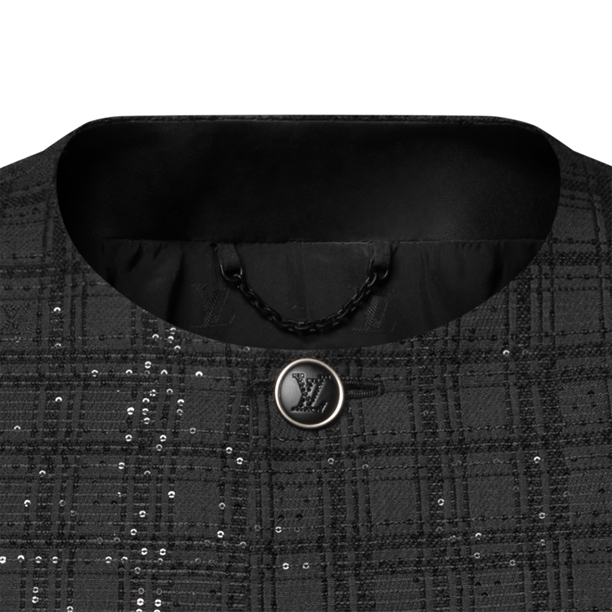 Veste sans col brodée de sequins  Homme Prêt-à-porter Vestes | LOUIS VUITTON (Zoom produit)