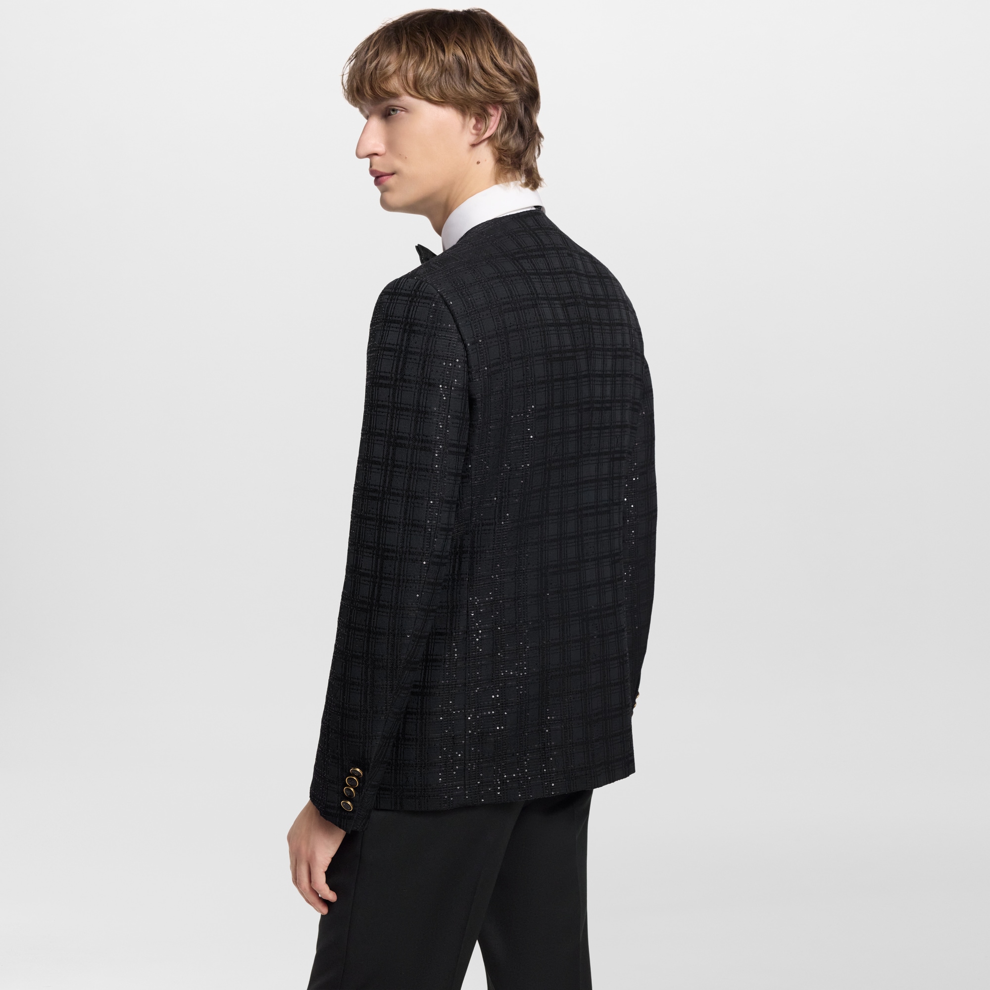 Veste sans col brodée de sequins  Homme Prêt-à-porter Vestes | LOUIS VUITTON (Zoom produit)