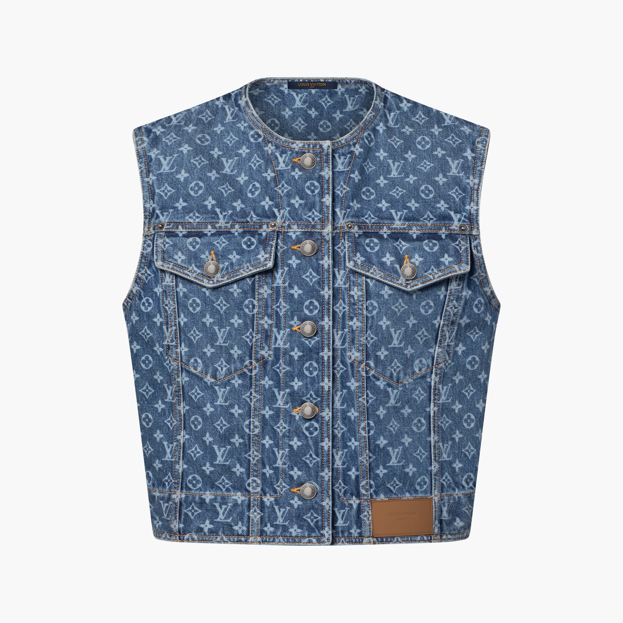 Veste sans manches Monogram Denim