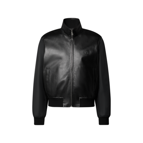 Veste sportswear réversible en cuir mélangé Monogram vue de face