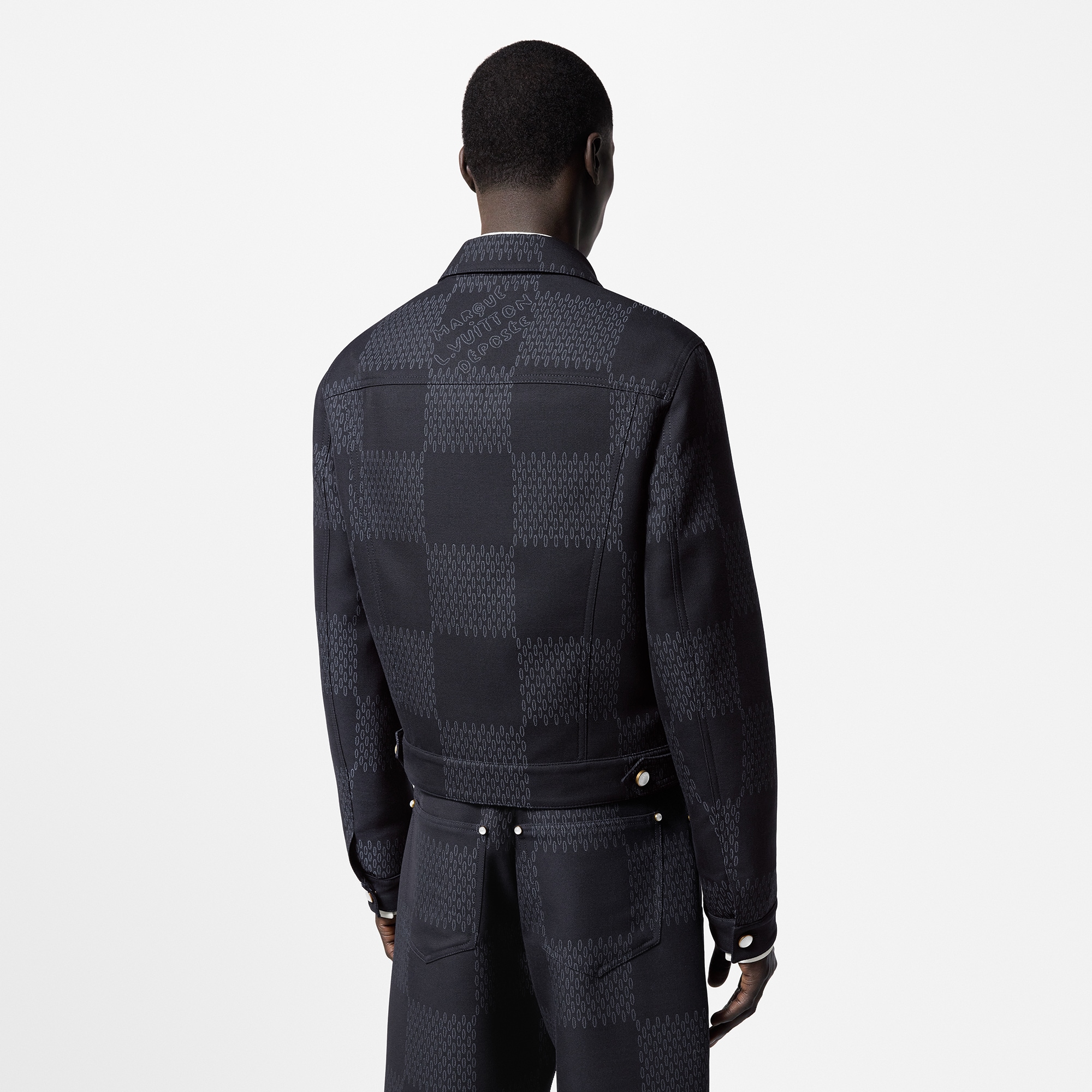 Veste trucker Damier habillée en laine  Homme Prêt-à-porter Manteaux et blousons | LOUIS VUITTON (Zoom produit)