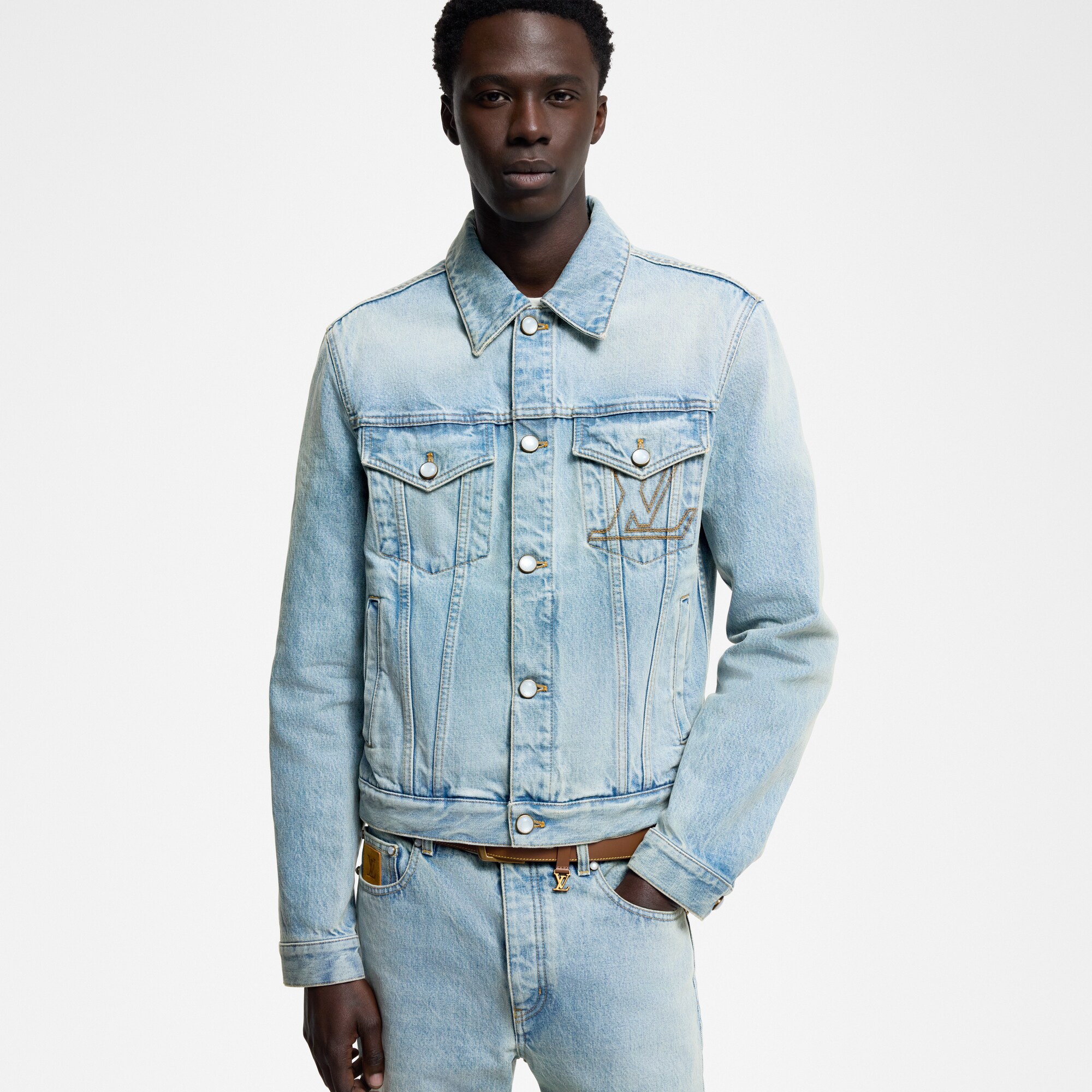 Veste trucker en denim  Homme Prêt-à-porter Tout le prêt-à-porter | LOUIS VUITTON (Zoom produit)
