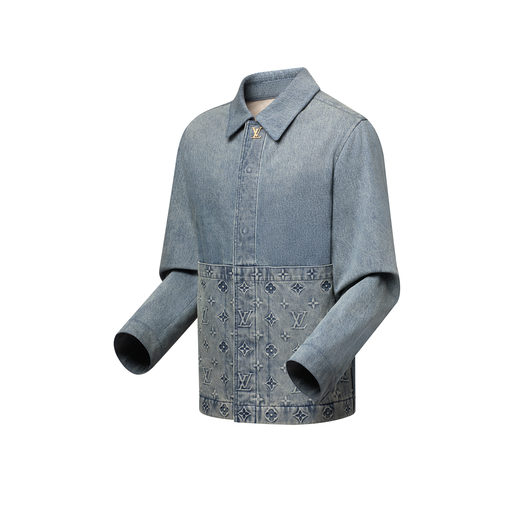 Veste upcyclée en denim  Homme Prêt-à-porter Manteaux et blousons | LOUIS VUITTON (Zoom produit)