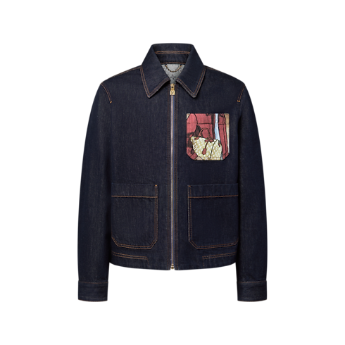 Veste workwear en denim vue de face