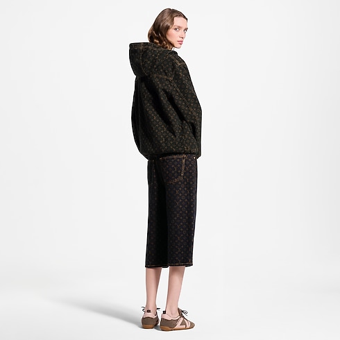 Veste zippée en denim Monogram Femme Prêt-à-porter Manteaux et vestes | LOUIS VUITTON (Zoom produit)