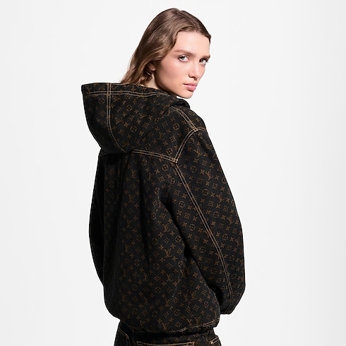 Veste zippée en denim Monogram Femme Prêt-à-porter Manteaux et vestes | LOUIS VUITTON (Zoom produit)