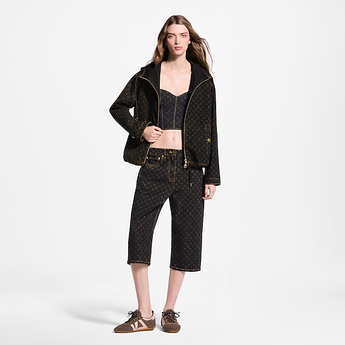 Veste zippée en denim Monogram Femme Prêt-à-porter Manteaux et vestes | LOUIS VUITTON (Zoom produit)