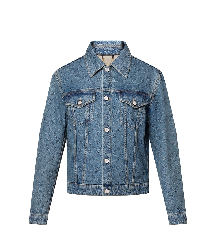 Veste Monogram Jacquard en denim Prêt-à-porter de luxe Homme