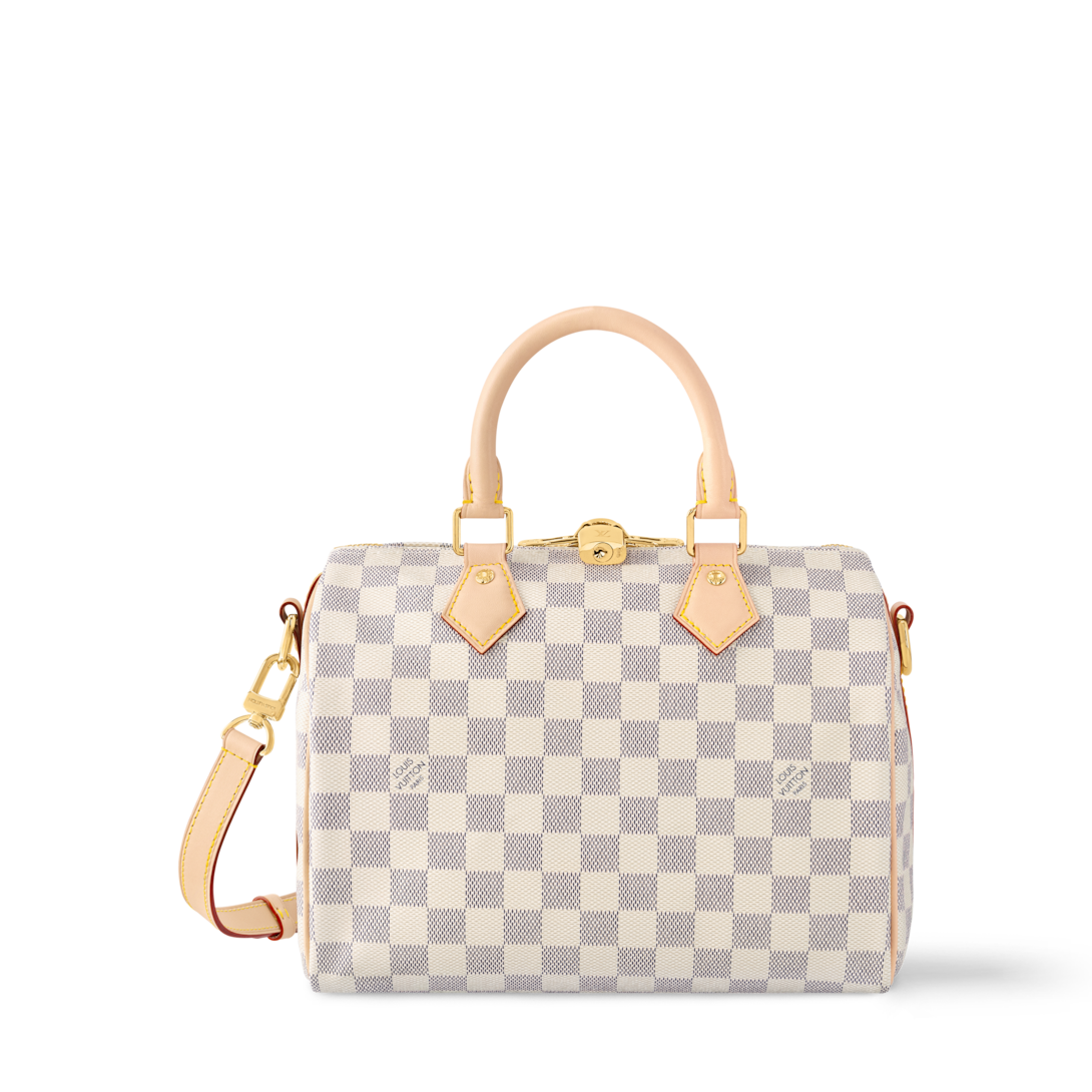 Sac Speedy Bandoulière 25 Toile Damier Azur - Sacs à main de luxe | Femme |  LOUIS VUITTON